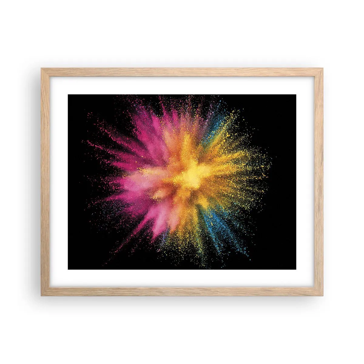 Poster in cornice rovere chiaro - La nascita dei colori - 50x40 cm