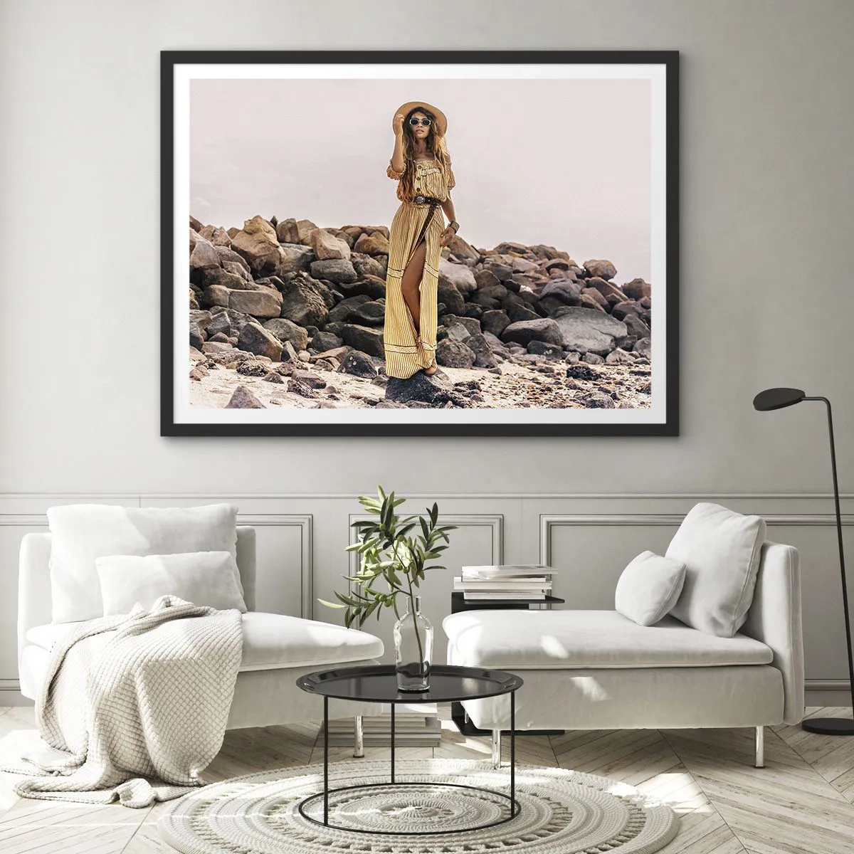 Poster in cornice nera - La magia delle pietre - 50x40 cm