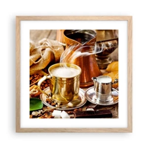 Poster in cornice rovere chiaro - Buona giornata! - 40x40 cm