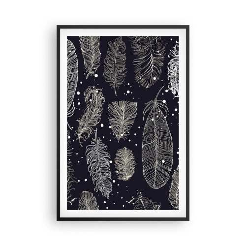 Poster in cornice nera - Pizzo piumato - 61x91 cm