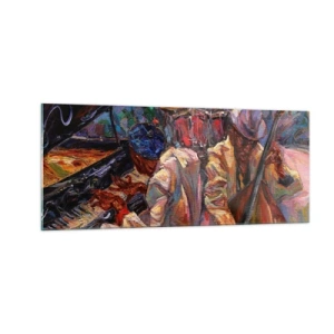 Quadro su vetro - In un unico ritmo - 100x40 cm
