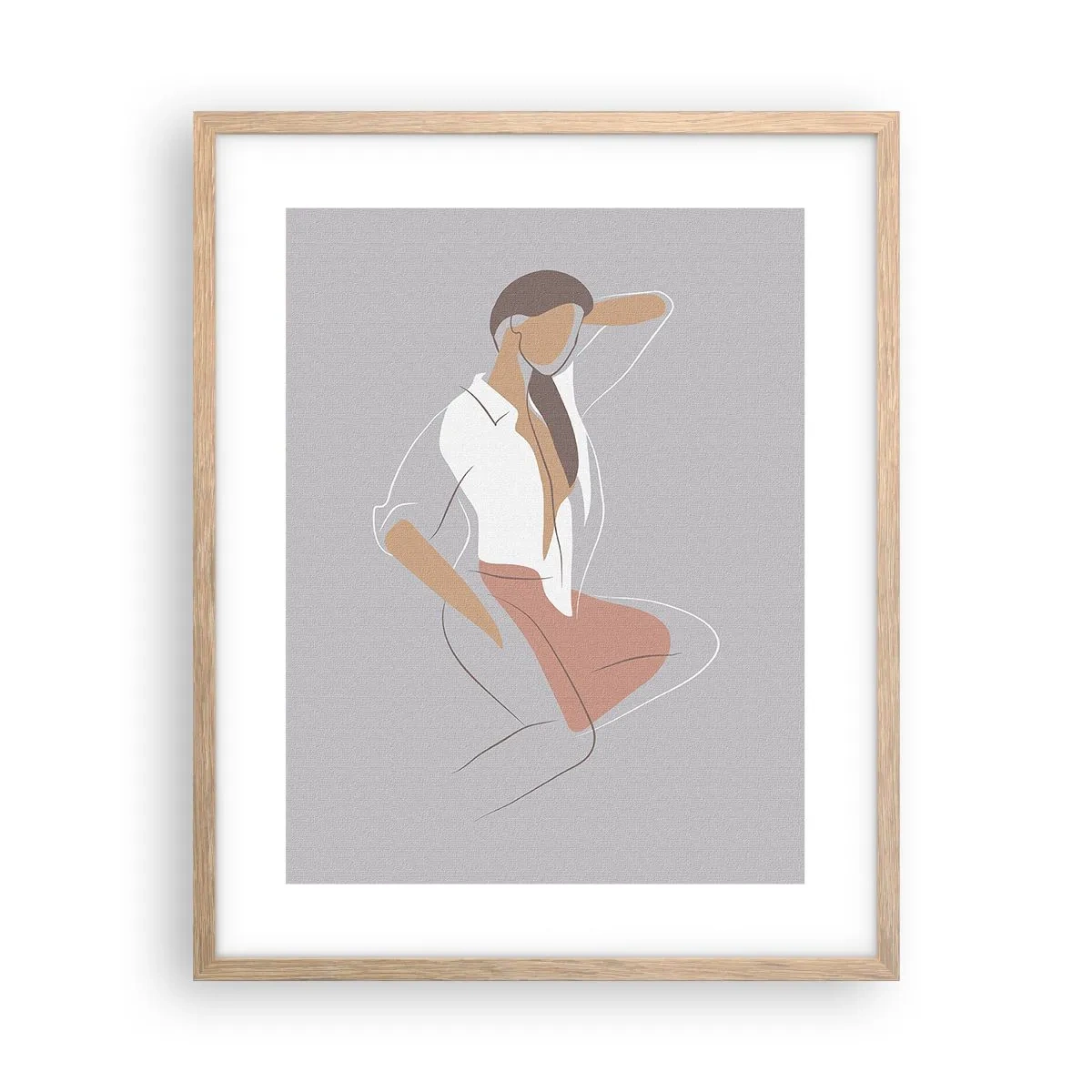 Poster in cornice rovere chiaro - Profilo di bellezza - 40x50 cm