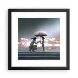Poster in cornice nera - E già tutto va bene - 30x30 cm