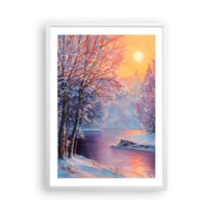 Poster in cornice bianca - I colori dell'inverno - 50x70 cm