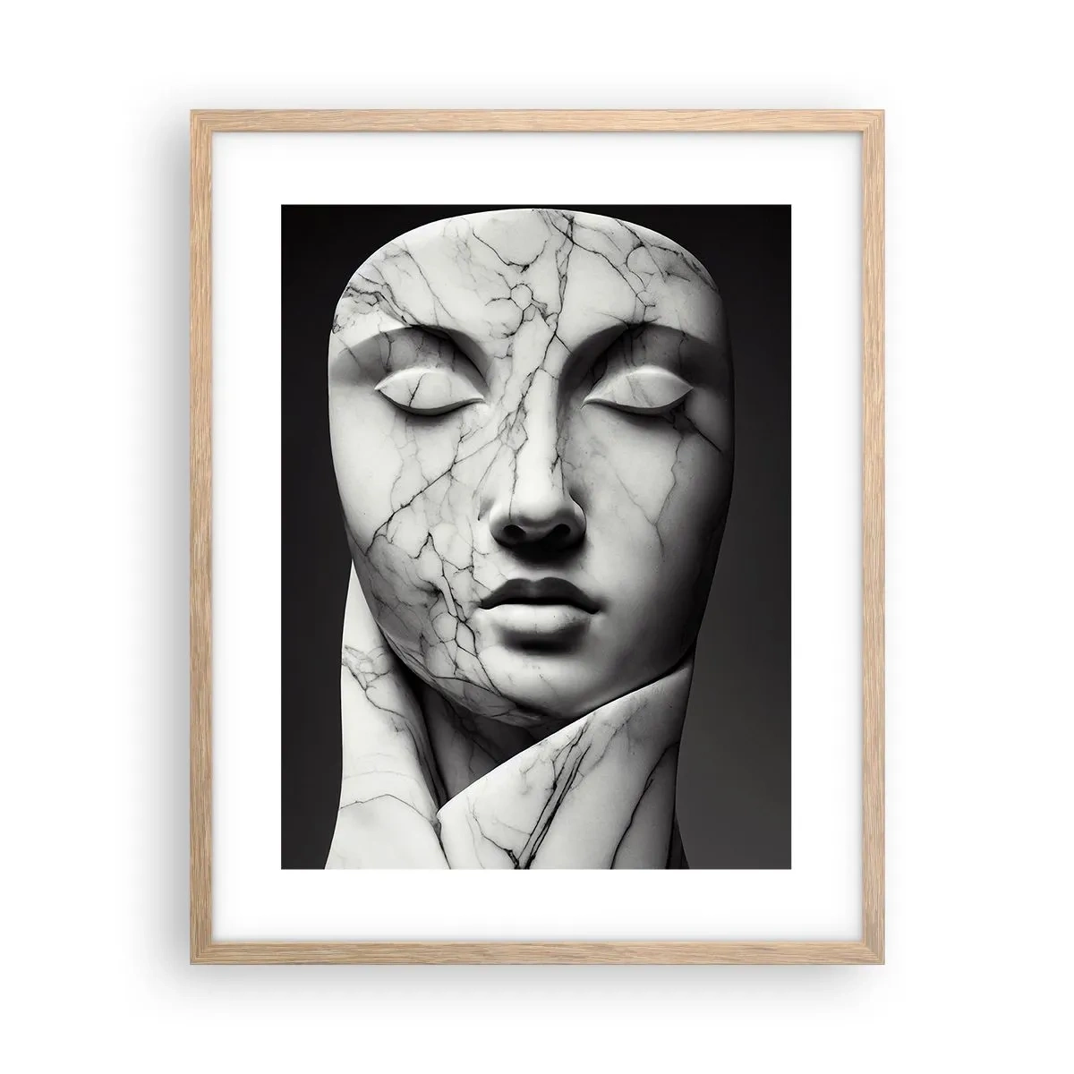 Poster in cornice rovere chiaro - Forme di marmo - 40x50 cm