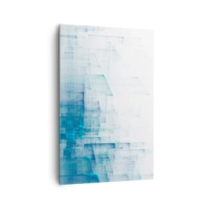 Quadro su tela - Stampe su Tela - Forme geometriche astratte nelle tonalità del blu - 80x120cm - E lo spazio fu - Decorazione murale moderna per soggiorno e camera da letto ARTTOR