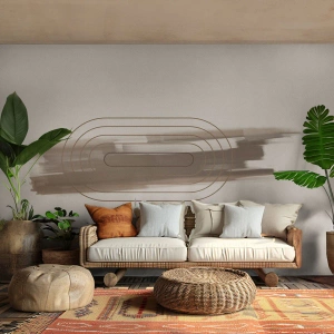 Fotomurali Autoadesivo Deluxe Sticker - Un soffio di grigio - Astrazione, Pezzo, Arte Moderna - 350x256 cm