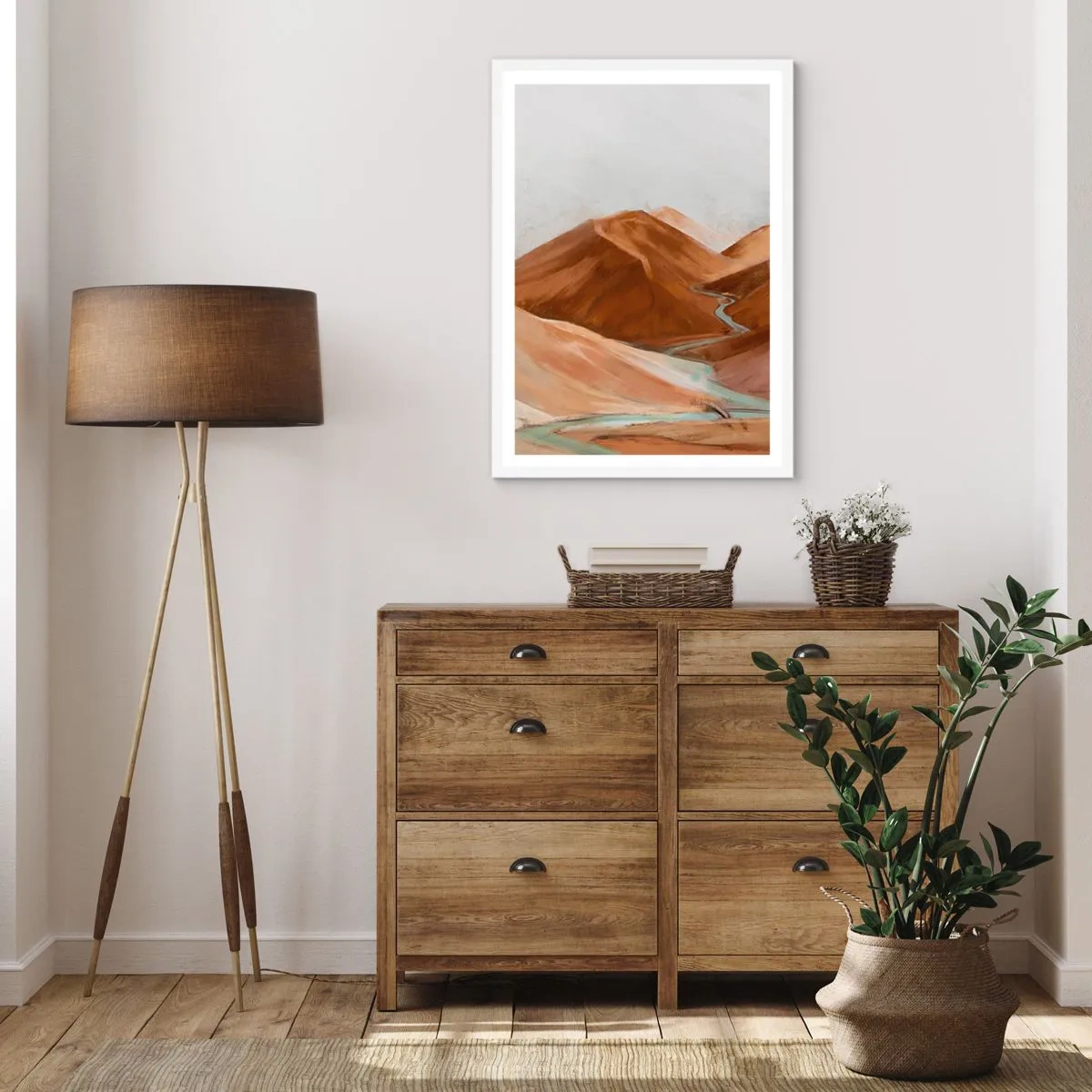 Poster in cornice bianca - Fino alla fonte - 70x100 cm