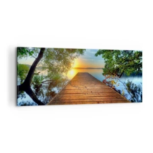 Quadro su tela - Stampe su Tela - Non avere fretta, siediti - 100x40 cm