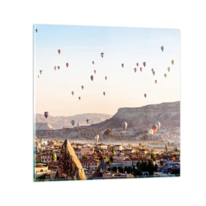 Quadro su vetro - Come navi nel cielo - 30x30 cm