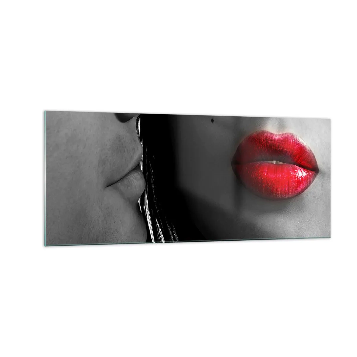 Quadro su vetro - Volto accanto al volto  - 100x40 cm