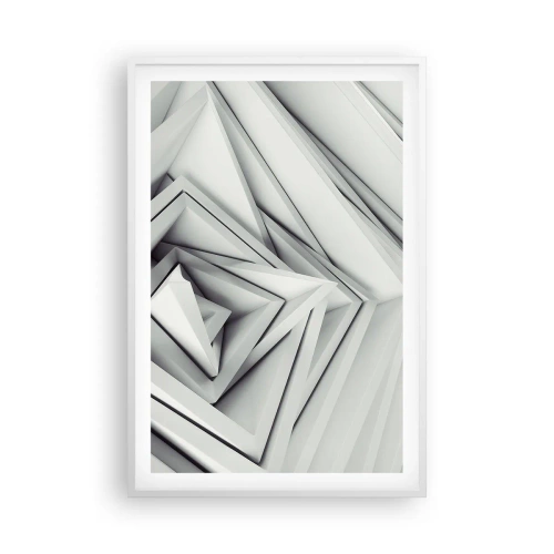 Poster in cornice bianca - Germogli spigolosi - 61x91 cm