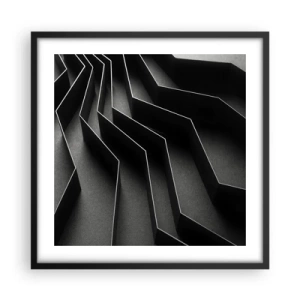 Poster in cornice nera - Ordine tridimensionale - 50x50 cm