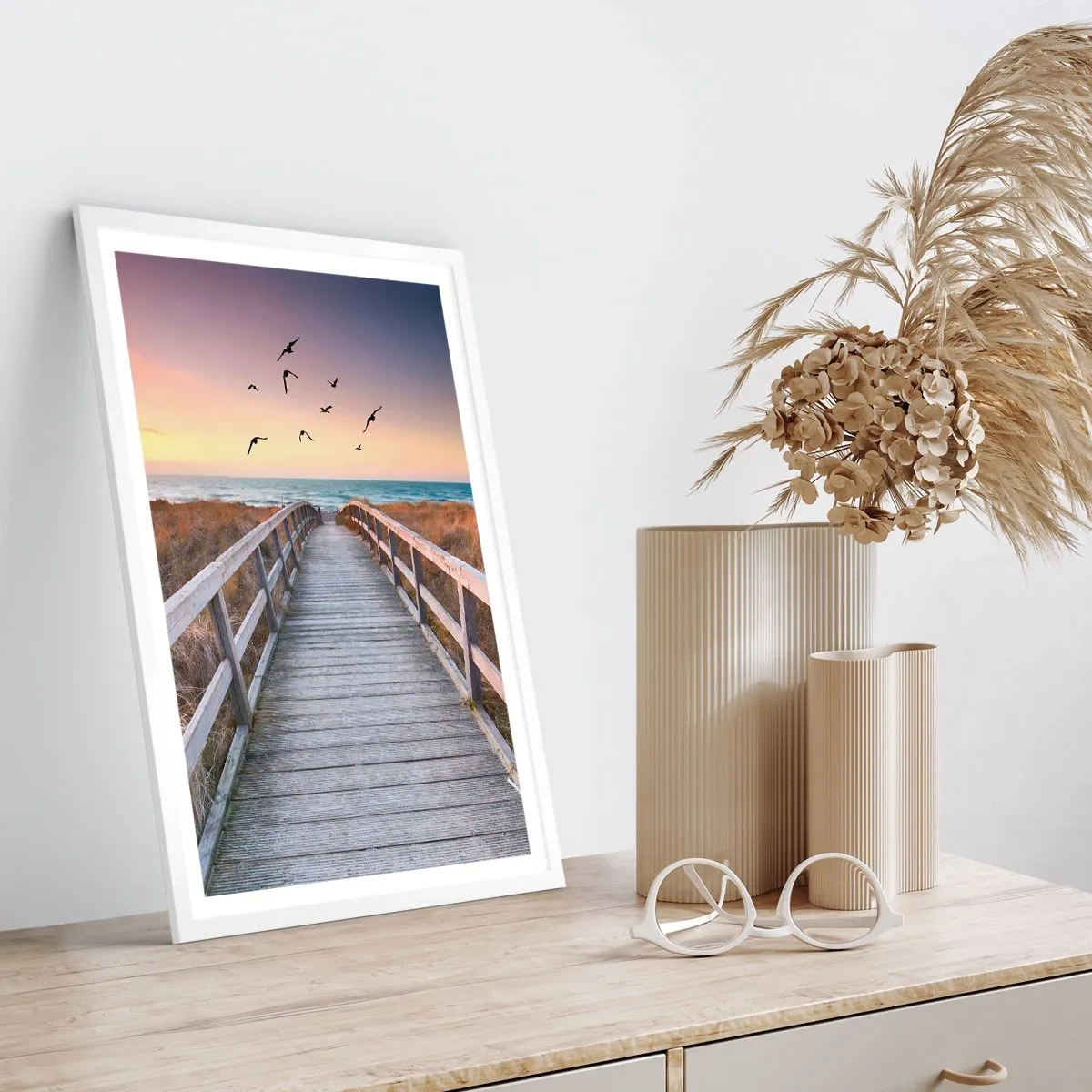 Poster in cornice bianca - Spazio per volare - 70x100 cm