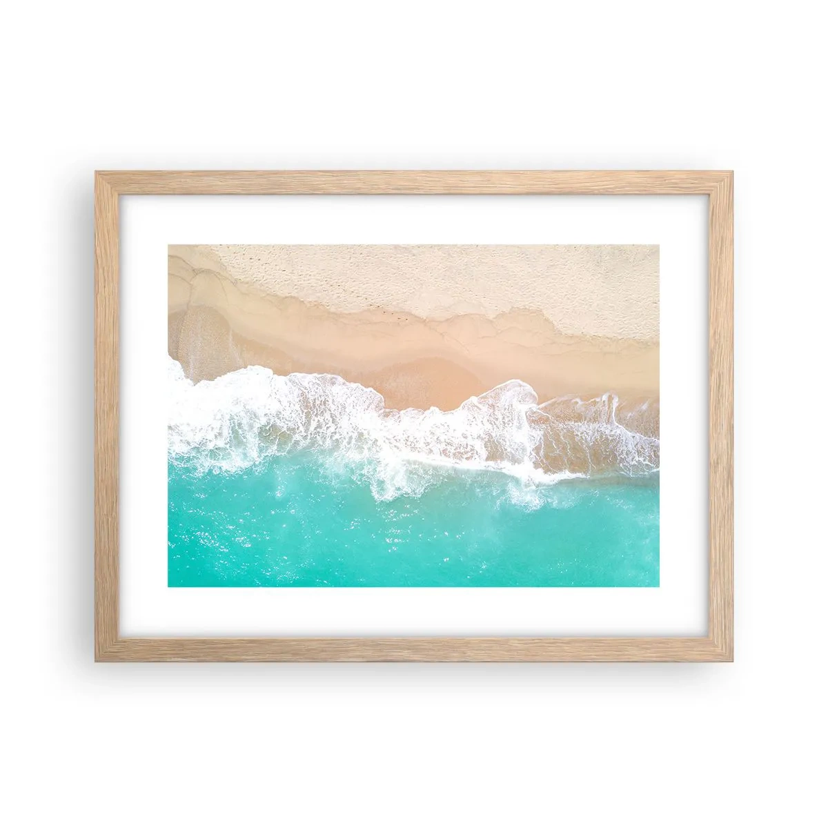 Poster in cornice rovere chiaro - Un tocco carezzevole - 40x30 cm