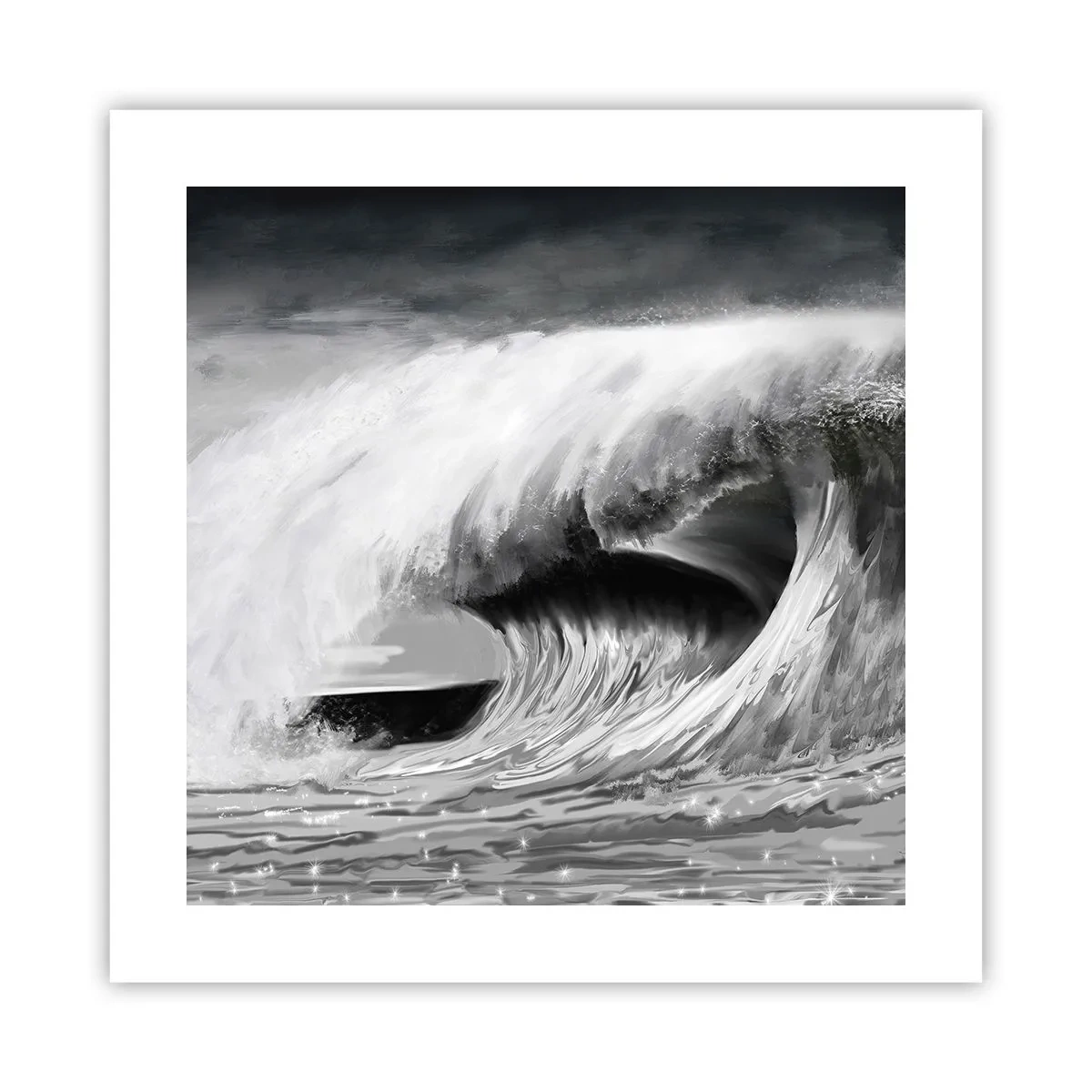 Poster - La furia dell'oceano - 40x40 cm