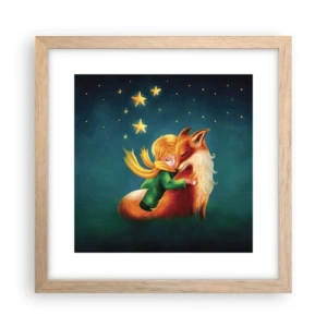 Poster in cornice rovere chiaro - Il piccolo principe - 30x30 cm
