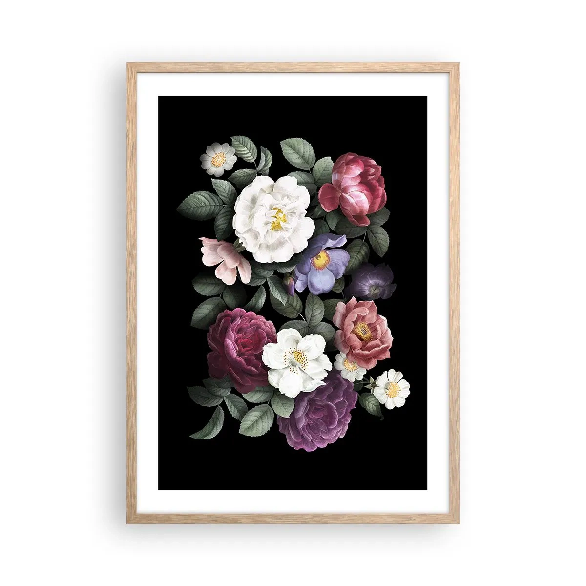 Poster in cornice rovere chiaro - Dal giardino inglese - 50x70 cm