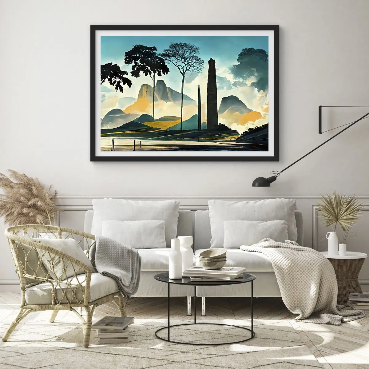 Poster in cornice nera - Sempre più in alto - 91x61 cm