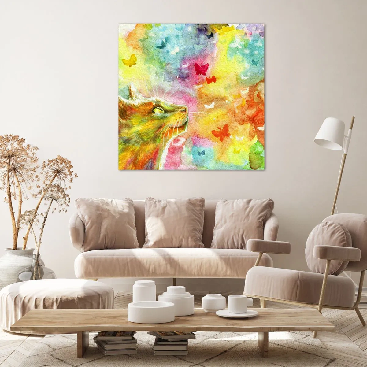 Quadro su tela - Stampe su Tela - Storie dal paese dei gatti - 50x50 cm