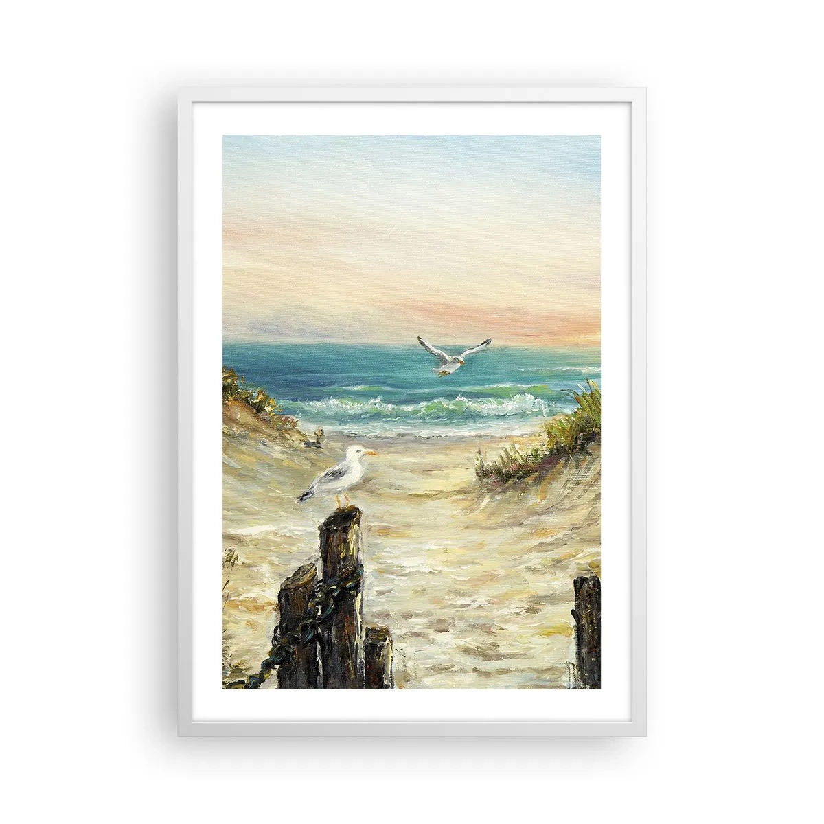 Poster in cornice bianca - Silenzio senza vento - 50x70 cm