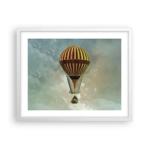 Poster in cornice bianca - I voli dei pionieri - 50x40 cm