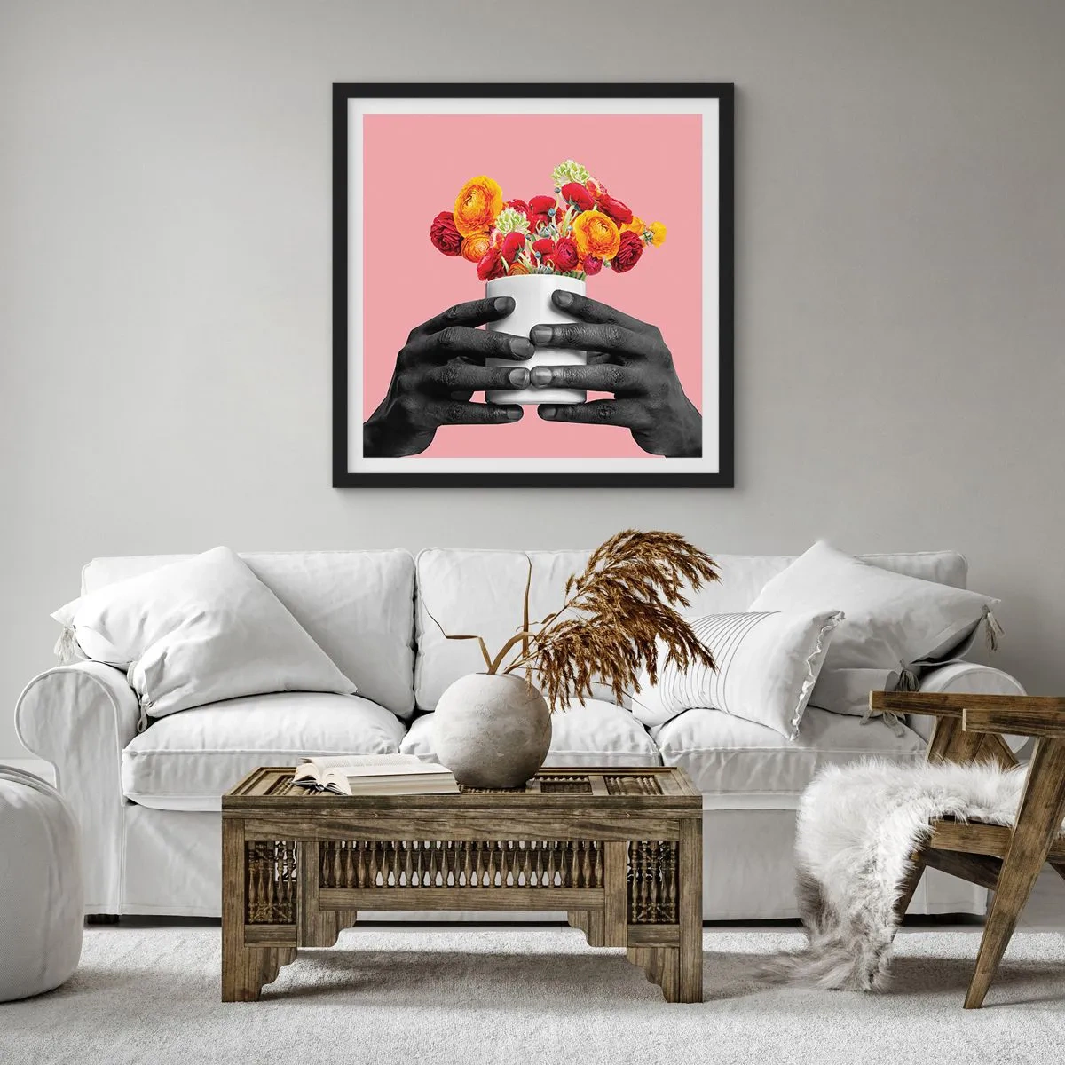 Poster in cornice nera - Apoteosi di vita - 60x60 cm