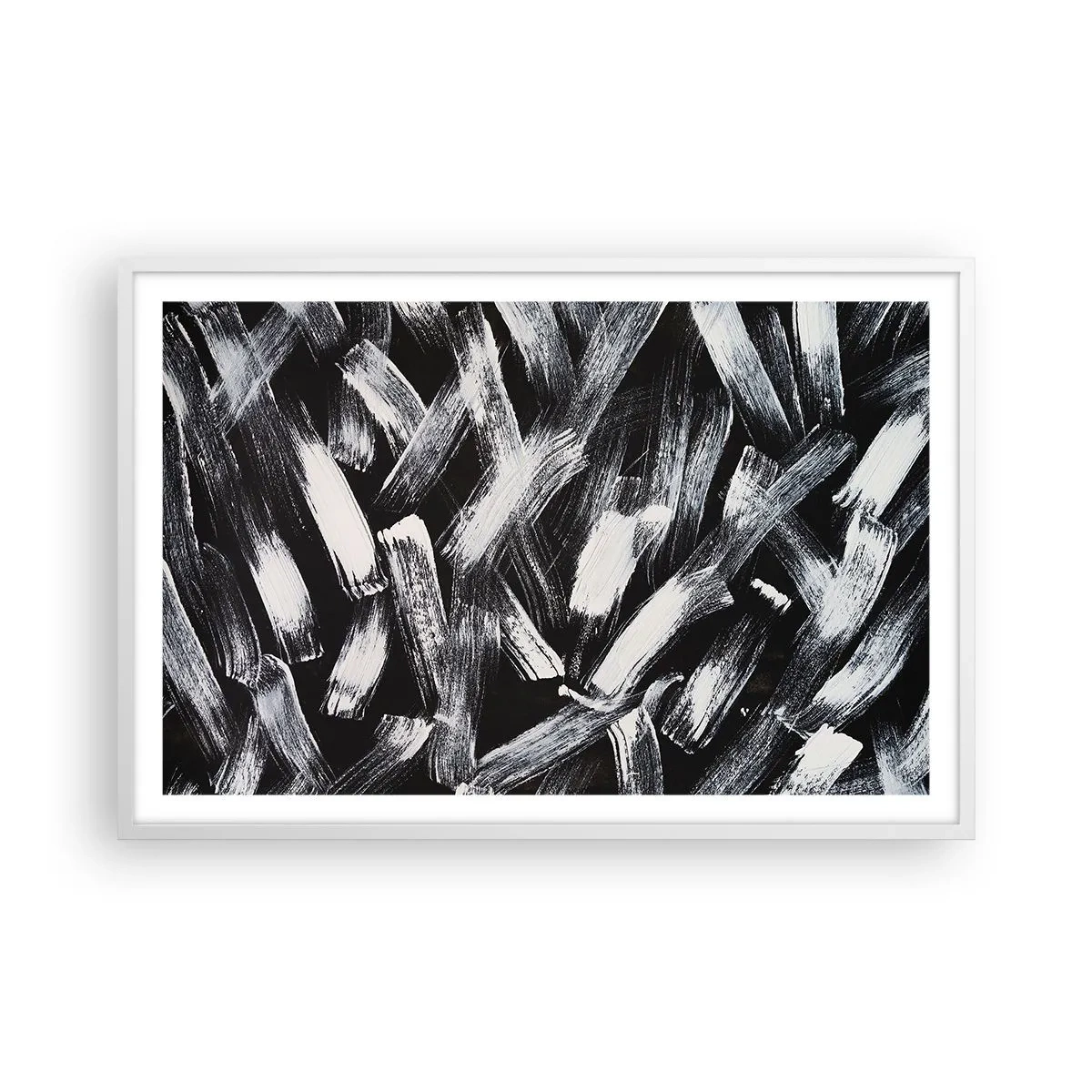 Poster in cornice bianca - Astrazione in spirito industriale - 91x61 cm