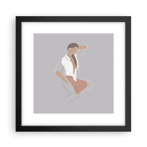 Poster in cornice nera - Profilo di bellezza - 30x30 cm