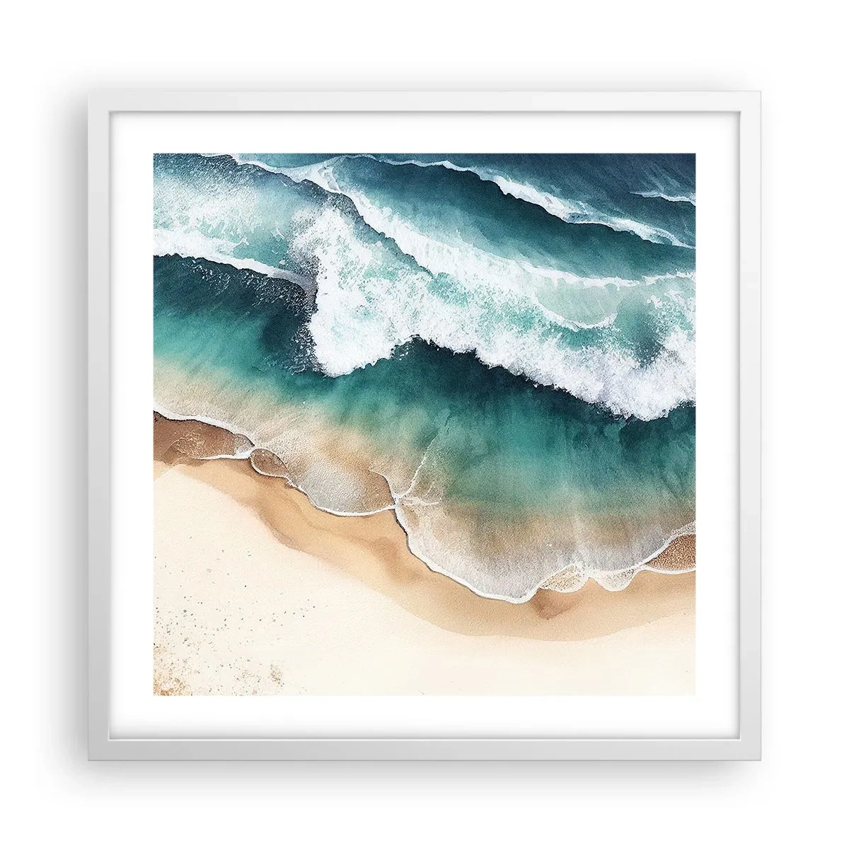 Poster in cornice bianca - L'eterno incontro - 50x50 cm