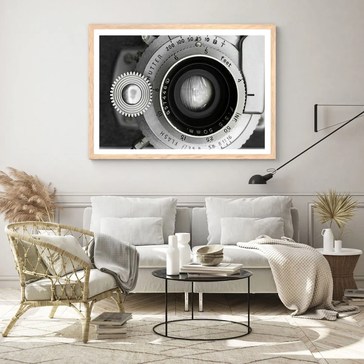 Poster in cornice rovere chiaro - Racconto su Hollywood - 50x40 cm