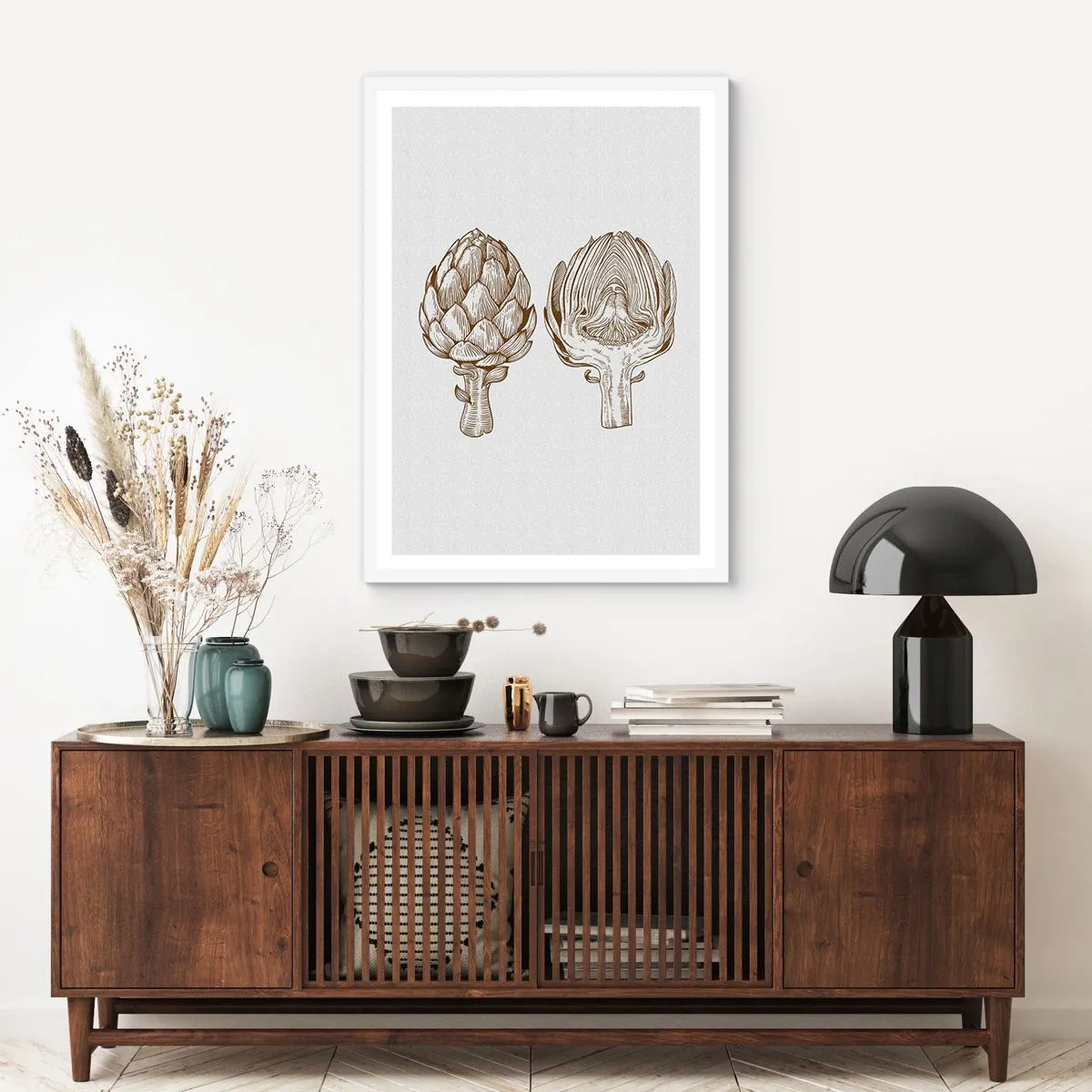 Poster in cornice bianca - Lezione di anatomia - 40x50 cm