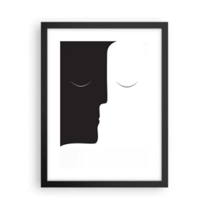 Poster in cornice nera - Unità degli opposti - 30x40 cm