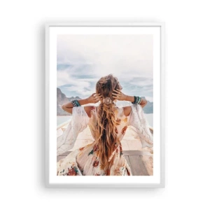 Poster in cornice bianca - In cammino verso la felicità - 50x70 cm