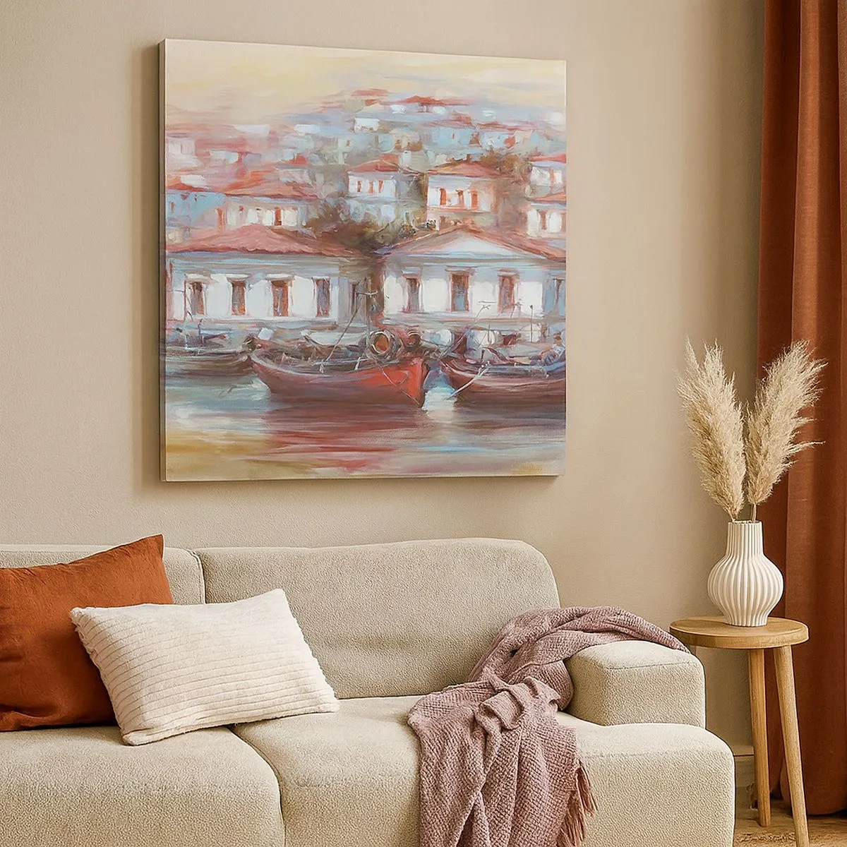 Quadro su tela - Stampe su Tela - Cittadina felice - 30x30 cm