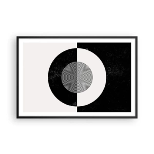 Poster in cornice nera - Armonia in bianco e nero - 91x61 cm