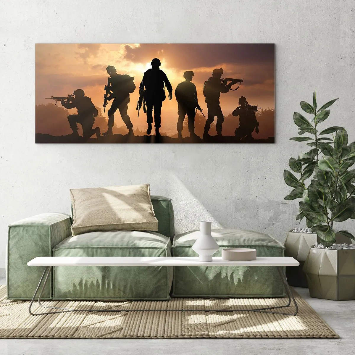 Quadro su vetro - Brothers in arms - 100x40 cm
