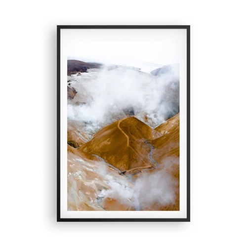 Poster in cornice nera - La bellezza severa dell'Islanda - 61x91 cm