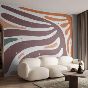 Fotomurali Autoadesivo Deluxe Sticker - Composizione organica raggiante - Boho, Minimalismo, Pezzo - 250x175 cm