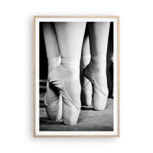 Poster in cornice rovere chiaro - Insieme, con leggerezza - 70x100 cm