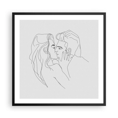 Poster in cornice nera - La stessa linea - 60x60 cm