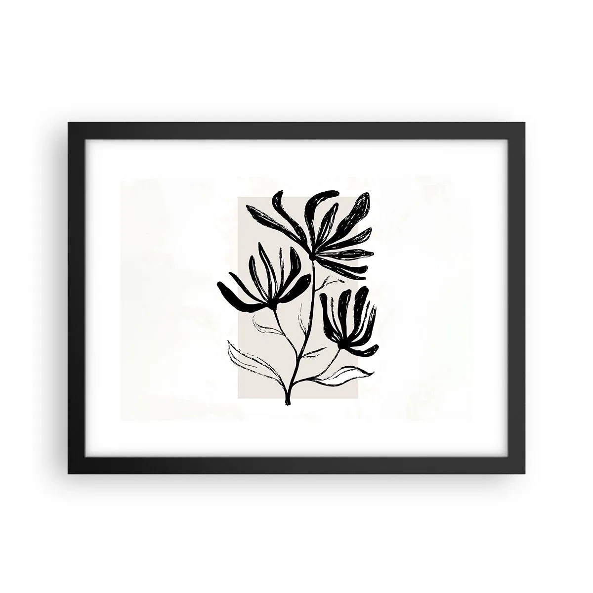 Poster in cornice nera - Uno schizzo per l'erbario - 40x30 cm