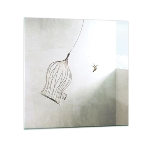 Quadro su vetro - Nel proprio elemento - 60x60 cm