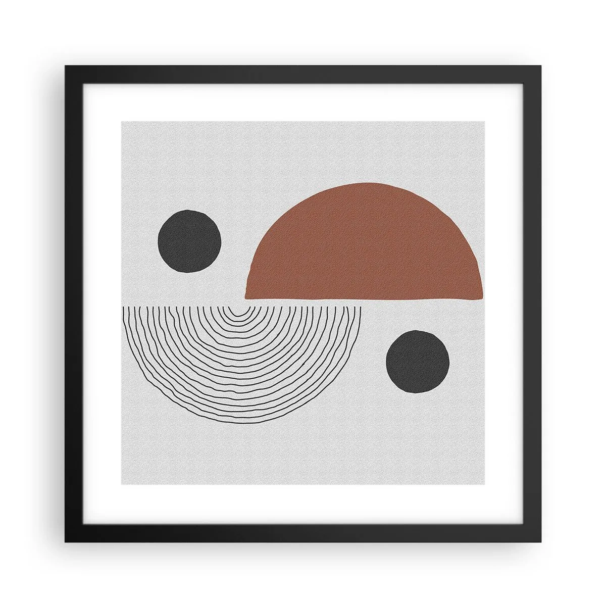 Poster in cornice nera - La perfezione del cerchio - 40x40 cm