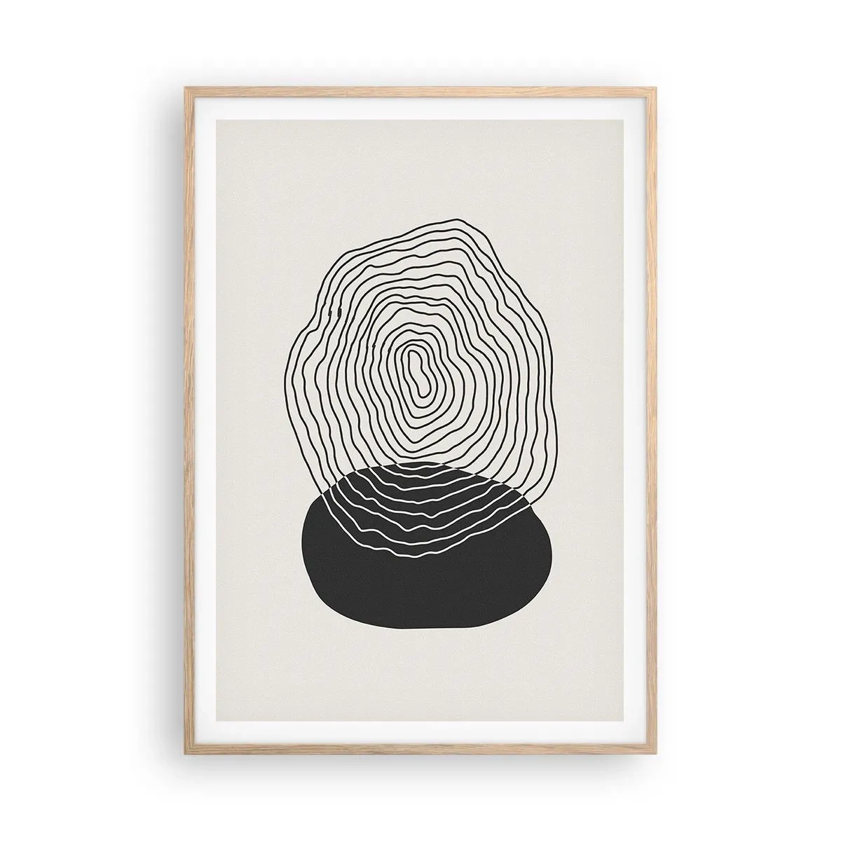 Poster in cornice rovere chiaro - Durata e vibrazione - 70x100 cm