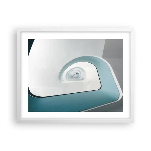 Poster in cornice bianca - Blu fino in fondo - 50x40 cm