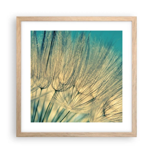 Poster in cornice rovere chiaro - Aspettando il vento - 40x40 cm