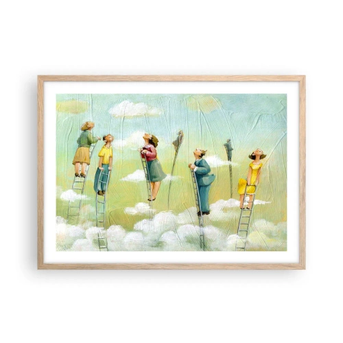 Poster in cornice rovere chiaro - Seguendo i propri sogni - 70x50 cm