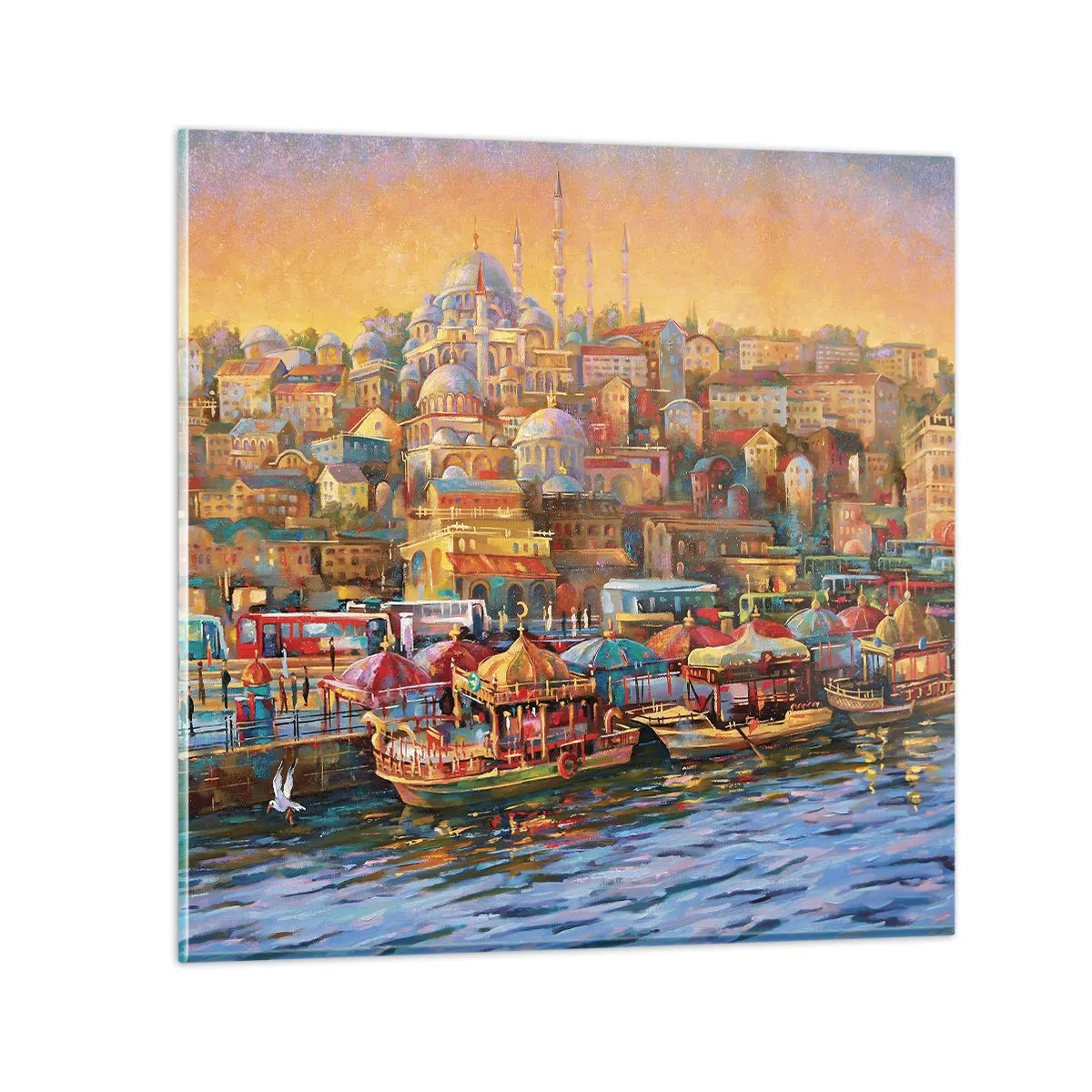 Quadro su vetro - Racconto da Istanbul - 70x70 cm