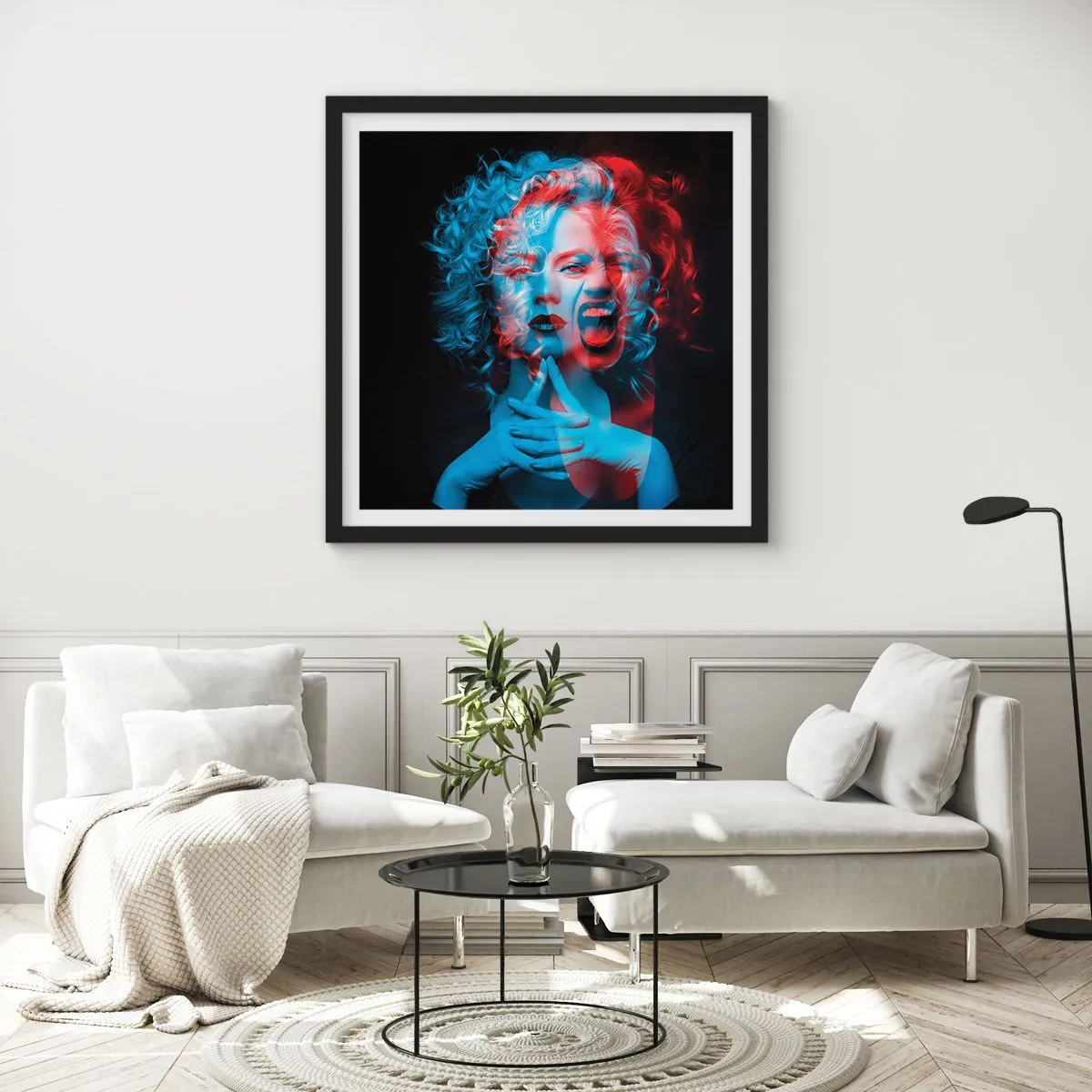 Poster in cornice nera - Alter ego - 50x50 cm